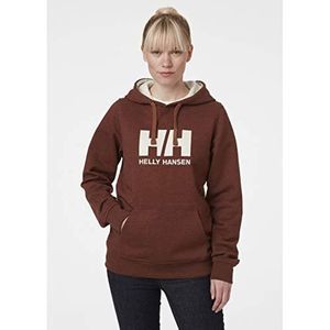 Size Small Helly Hansen Women's Standard HH Logo Hoodie, 793 Redwood Melange